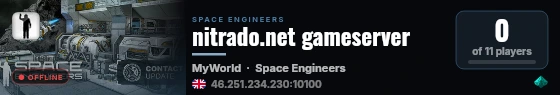 nitrado.net gameserver live status badge