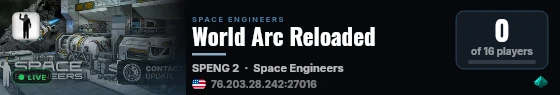 World Arc Reloaded live status badge
