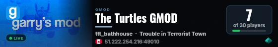 The Turtles GMOD live status badge