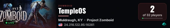 TempleOS live status badge