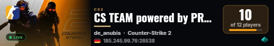 Sierra powered by PRACC.COM live status badge