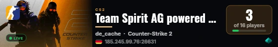 Team Spirit AG powered by PRACC.COM live status badge