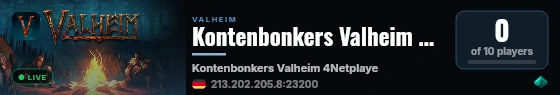 Kontenbonkers Valheim 4Netplayers live status badge
