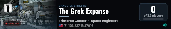 The Grek Expanse live status badge