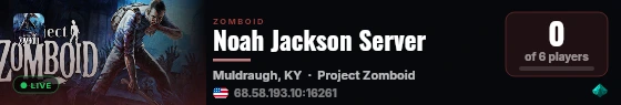 Noah Jackson Server live status badge