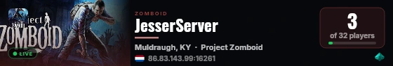 JesserServer live status badge