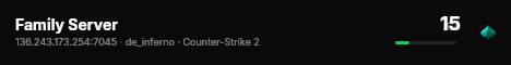 Family Server live status badge