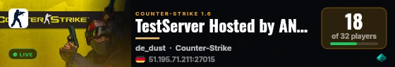 TestServer Hosted by ANORMALII.COM live status badge