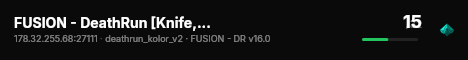 FUSION - DeathRun [Knife,Timer,Shop,Points,Bhop,Trail,Respawn] live status badge