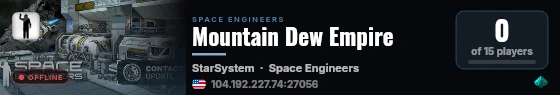 Mountain Dew Empire live status badge