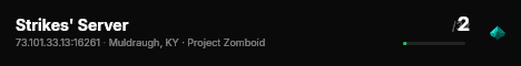 Strikes' Server live status badge
