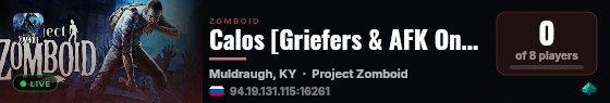 Calos [Griefers & AFK Only] live status badge