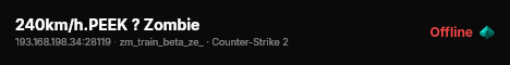 240km/h.PEEK ? Zombie live status badge