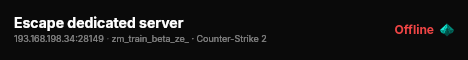 Escape dedicated server live status badge
