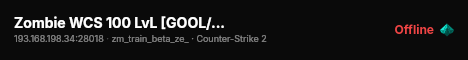 Zombie WCS 100 LvL [GOOL/24/7] live status badge