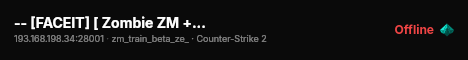 -- [FACEIT] [ Zombie ZM + ZE | BANGLADESH] -- live status badge