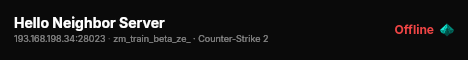 Hello Neighbor Server live status badge
