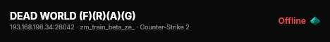 DEAD WORLD (F)(R)(A)(G) live status badge
