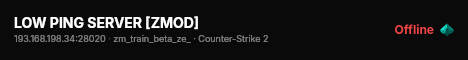 LOW PING SERVER [ZMOD] live status badge