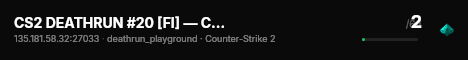 CS2 DEATHRUN #20 [FI] — CYBERSHOKE.NET (EASY) live status badge