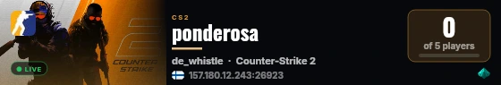 ponderosa live status badge