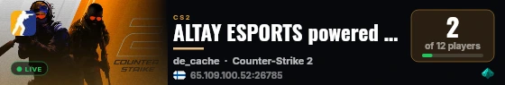 ALTAY ESPORTS powered by PRACC.COM live status badge