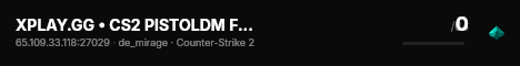 XPLAY.GG • CS2 PISTOLDM FFA #12 • [FI] live status badge