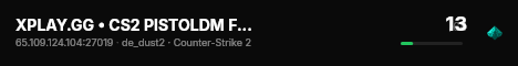 XPLAY.GG • CS2 PISTOLDM FFA #14 • [FI] live status badge