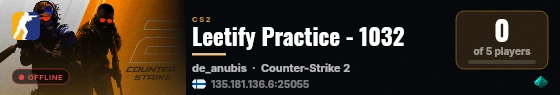 Leetify Practice - 1032 live status badge