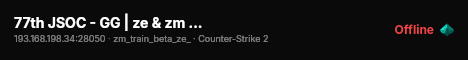 77th JSOC - GG | ze & zm - server | APEX v2.1 live status badge
