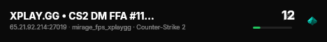 XPLAY.GG • CS2 DM FFA #11 • [FI] live status badge