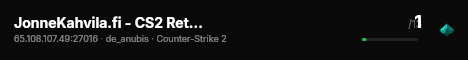 JonneKahvila.fi - CS2 Retake #2 live status badge