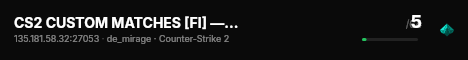 CS2 CUSTOM MATCHES [FI] — CYBERSHOKE.NET live status badge
