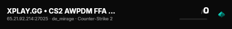XPLAY.GG • CS2 AWPDM FFA #2 • [FI] live status badge