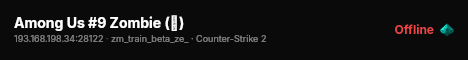 Among Us #9 Zombie (💚) live status badge