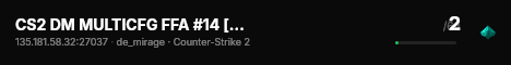 CS2 DM MULTICFG FFA #14 [FI] — CYBERSHOKE.NET live status badge