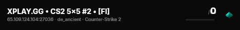 XPLAY.GG • CS2 5x5 #2 • [FI] live status badge