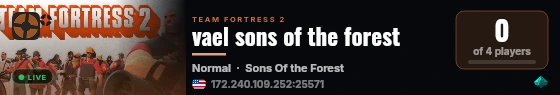 vael sons of the forest live status badge