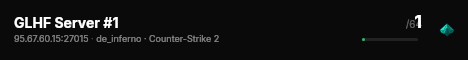 GLHF Server #1 live status badge