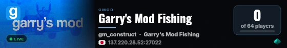 Garry's Mod Fishing live status badge