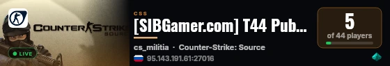 [SIBGamer.com] T44 Public Server live status badge