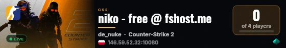 niko - free @ fshost.me live status badge