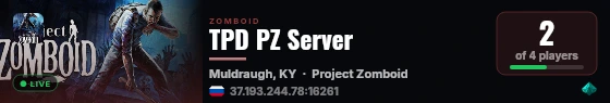 TPD PZ Server live status badge