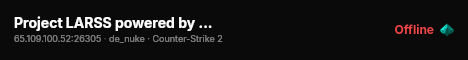 Project LARSS powered by PRACC.COM live status badge