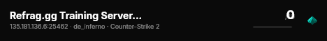 Refrag.gg Training Server (Player) live status badge