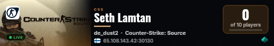 Seth Lamtan live status badge