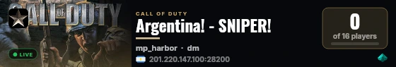 Argentina! - SNIPER! live status badge
