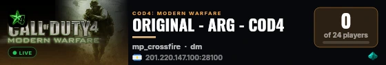 ORIGINAL - ARG - COD4 live status badge