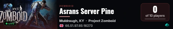 Asrans Server Pine live status badge