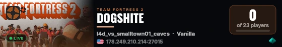 DOGSHITE live status badge